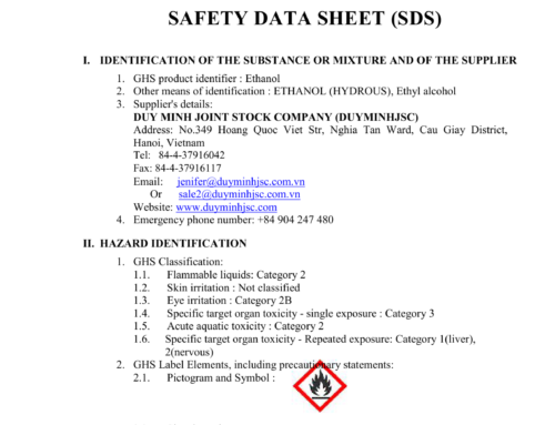 ETHANOL MIN 96% & 95% -MSDS